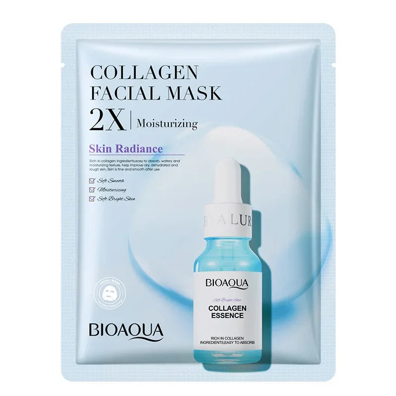Centella Asiatica Collagen Hydrating Sheet Mask – Moisturizing, Refreshing, Anti-Aging Facial Treatment with Hyaluronic Acid & Vitamin C