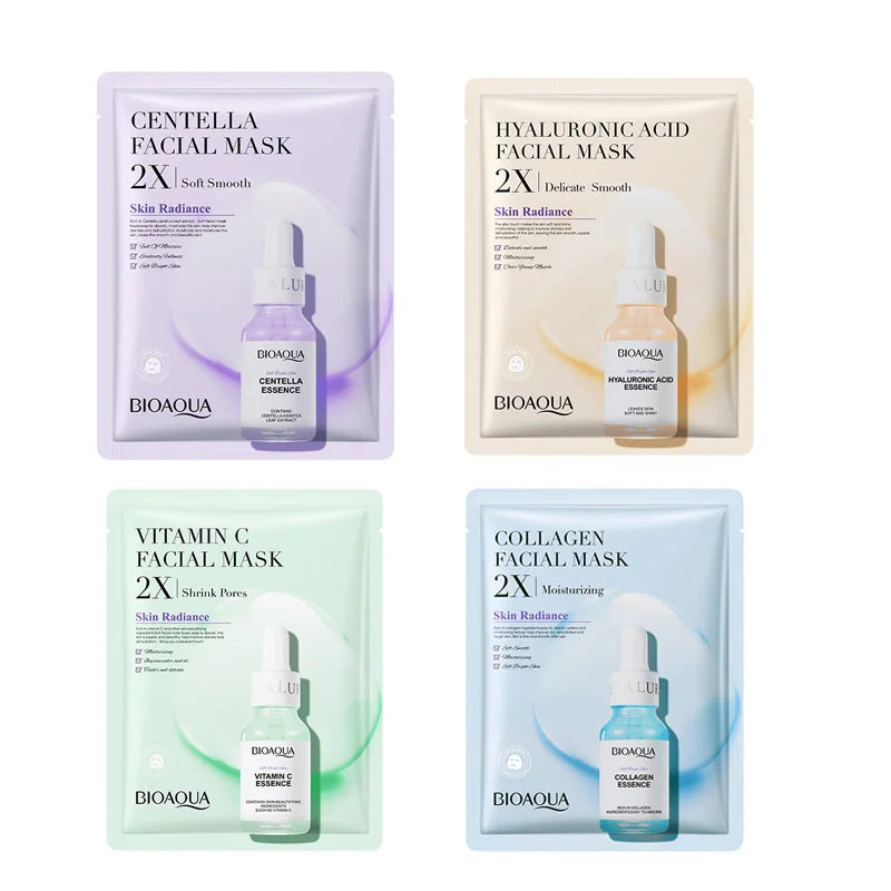 Centella Asiatica Collagen Hydrating Sheet Mask – Moisturizing, Refreshing, Anti-Aging Facial Treatment with Hyaluronic Acid & Vitamin C
