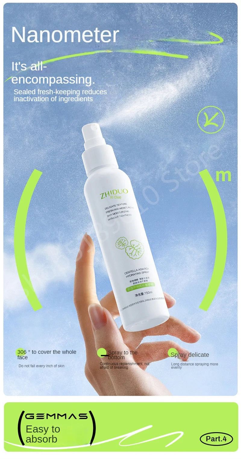 Centella Asiatica Moisturizing Face Toner Spray – Oil Control, Refreshing, Non-Greasy Facial Tonic & Makeup Base Essence, 150ml