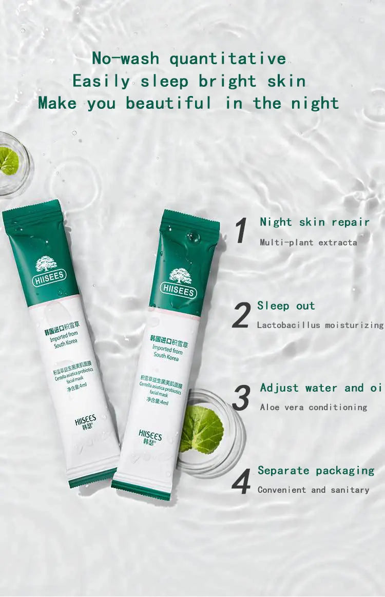 30-Pack Centella Asiatica Collagen Sleeping Masks – Brightening, Firming & Deeply Moisturizing Korean Skincare Treatment
