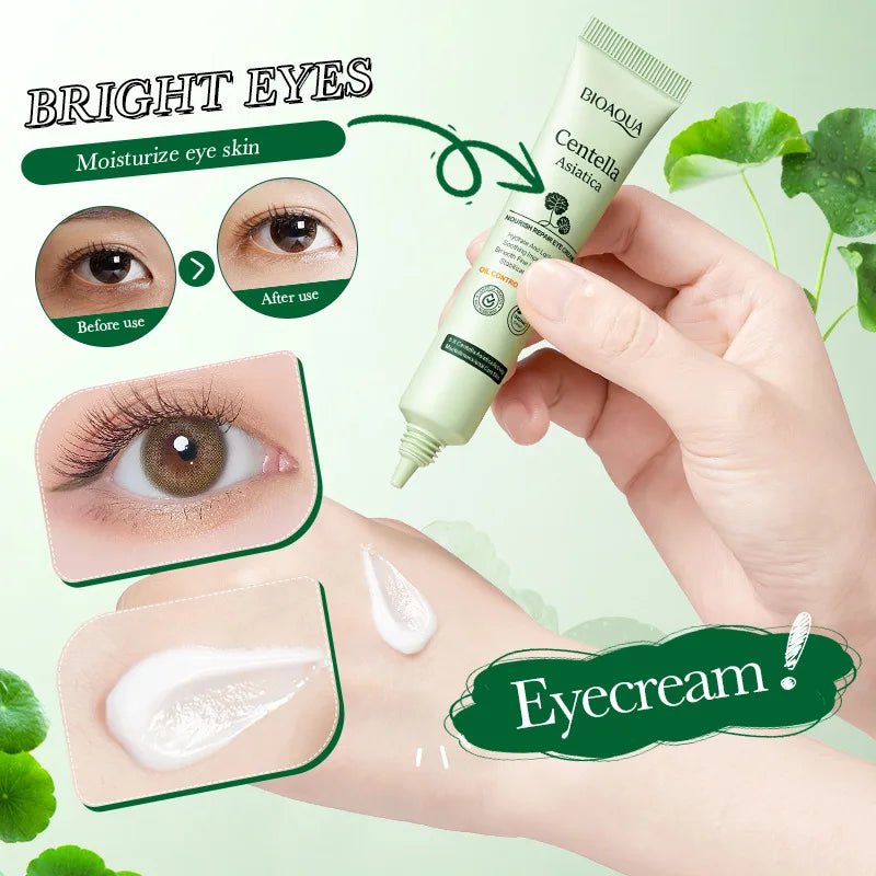 Centella Asiatica Eye Cream – Anti-Dark Circles, Puffiness & Wrinkle Repair | Hydrating & Anti-Aging Eye Care