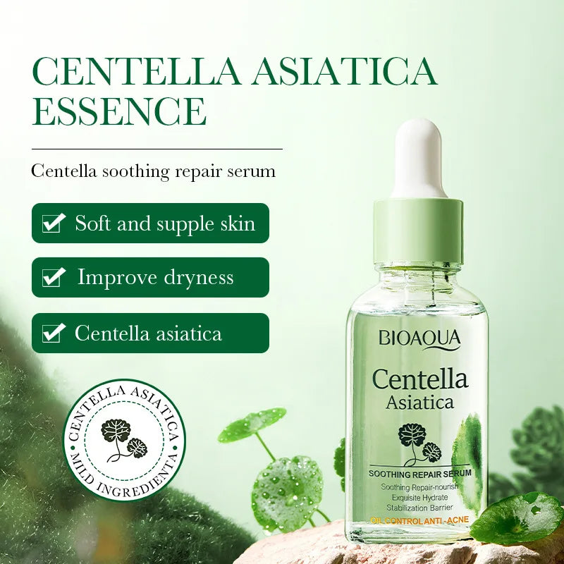 BIOAQUA Centella Face Serum – Deep Hydration & Firming Repair Facial Essence for Radiant Skin