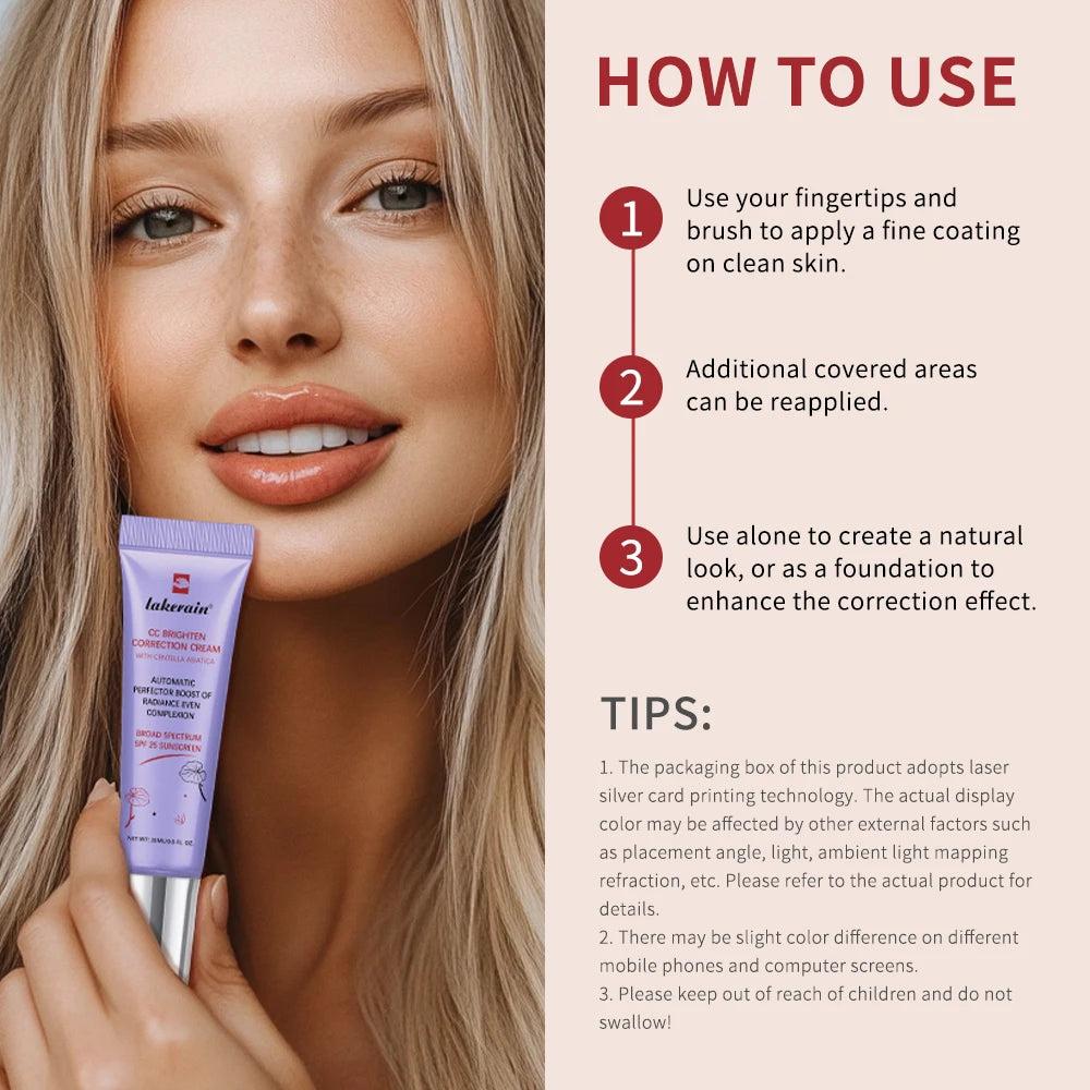 Centella CC Cream – High Coverage, Color-Changing Foundation | Lightweight, Hydrating Base Makeup for Flawless Skin