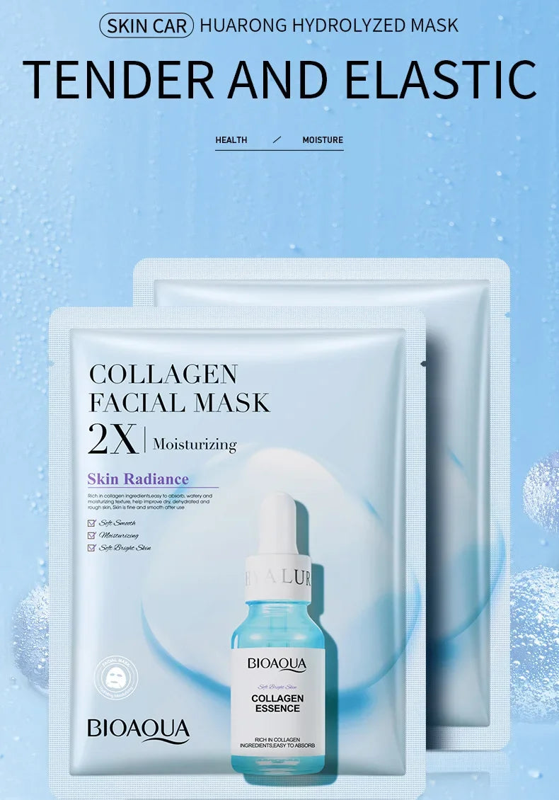 Centella Asiatica Collagen Hydrating Sheet Mask – Moisturizing, Refreshing, Anti-Aging Facial Treatment with Hyaluronic Acid & Vitamin C