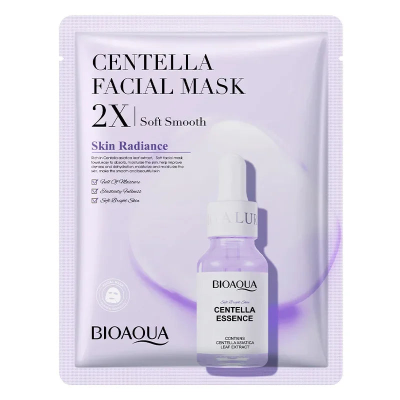 Centella Asiatica Collagen Hydrating Sheet Mask – Moisturizing, Refreshing, Anti-Aging Facial Treatment with Hyaluronic Acid & Vitamin C