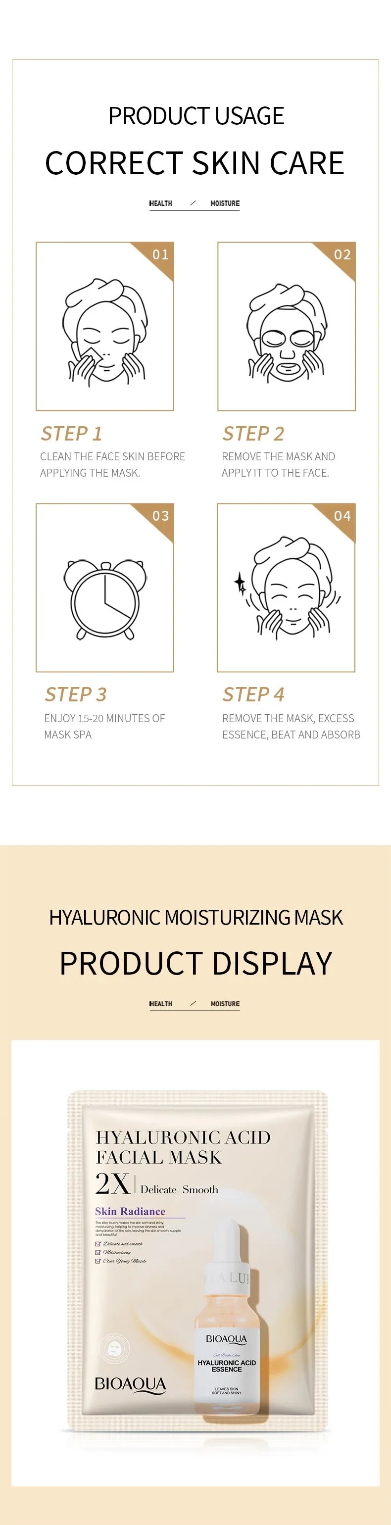 Centella Asiatica Collagen Hydrating Sheet Mask – Moisturizing, Refreshing, Anti-Aging Facial Treatment with Hyaluronic Acid & Vitamin C