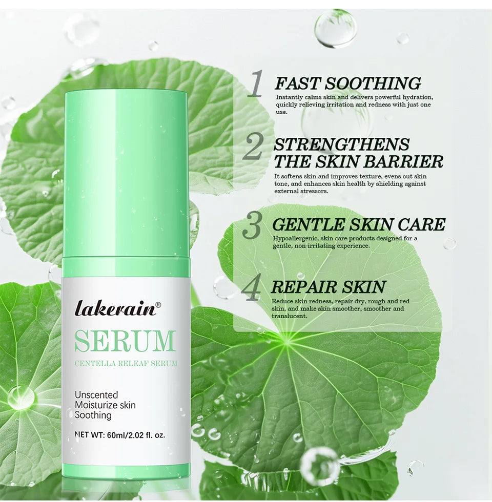 Centella Asiatica Facial Serum – Soothing, Hydrating & Repairing Gel Essence | Korean Skin Care for Radiant, Calm Skin
