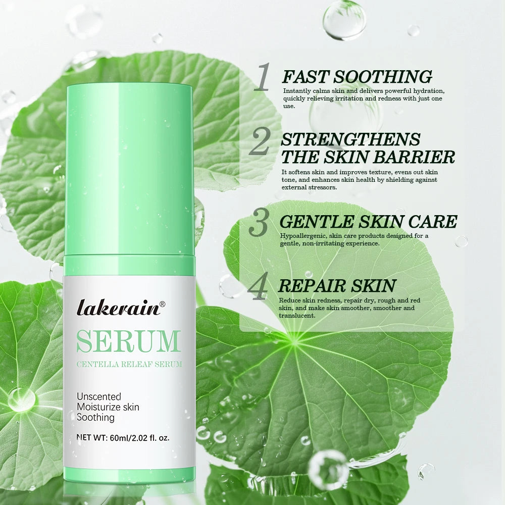 Centella Asiatica Facial Serum – Soothing, Hydrating & Repairing Gel Essence | Korean Skin Care for Radiant, Calm Skin