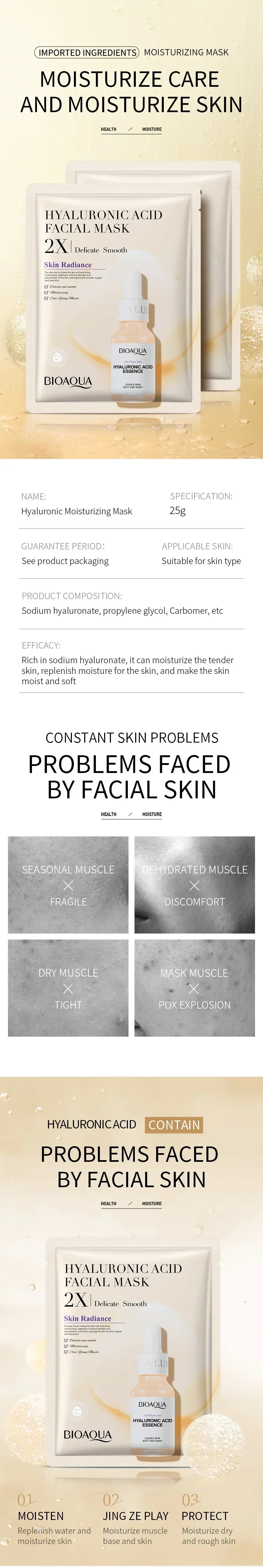 Centella Asiatica Collagen Hydrating Sheet Mask – Moisturizing, Refreshing, Anti-Aging Facial Treatment with Hyaluronic Acid & Vitamin C