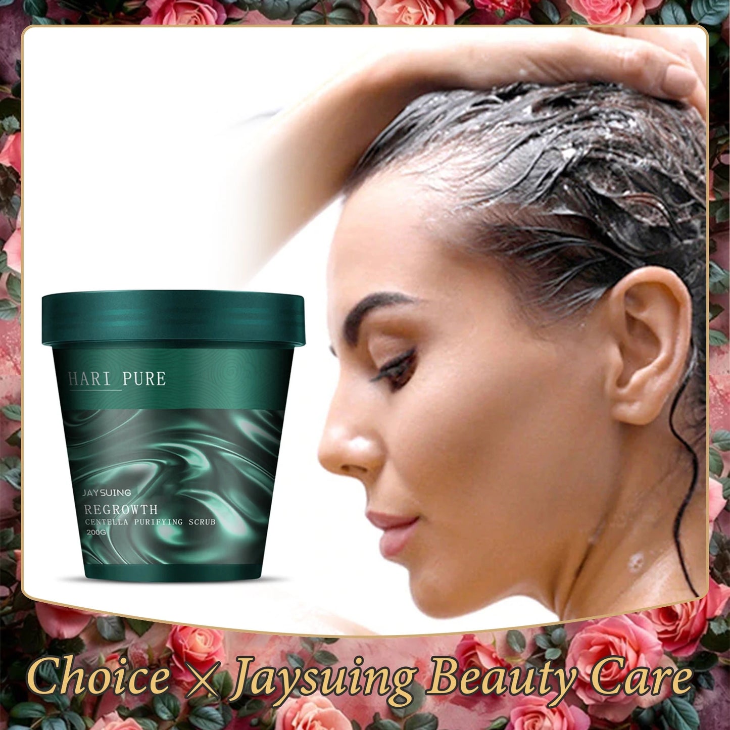 Centella Exfoliating Hair Scrub – Deep Cleansing, Oil Control, Dandruff Removal & Repair for Damaged Hair and Scalp – Soothing Massage Treatment, 200g