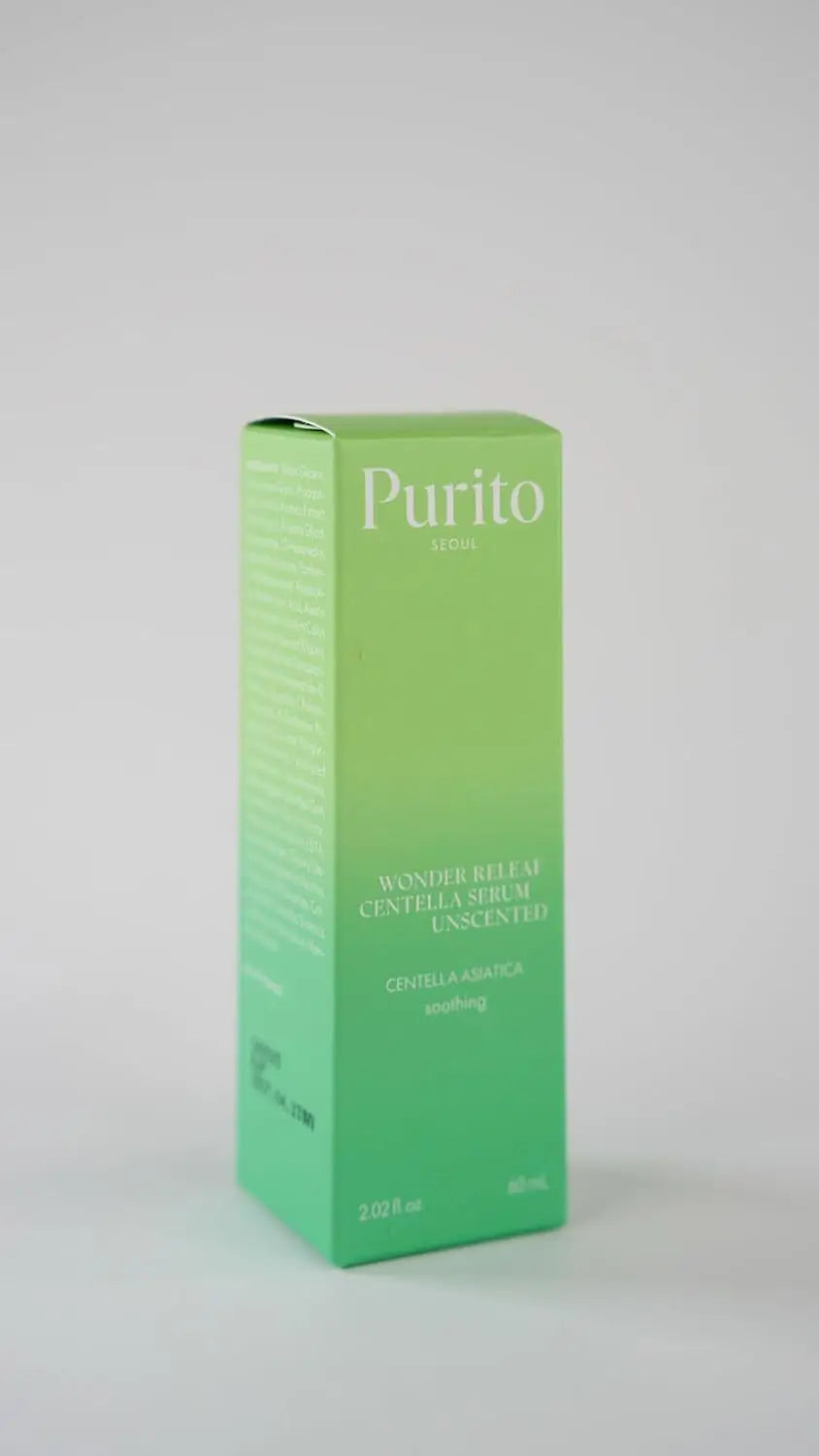 Purito Centella Assay Unscented Essence Ampoule – Soothing & Calming Facial Serum, 60ml, Korean Skincare