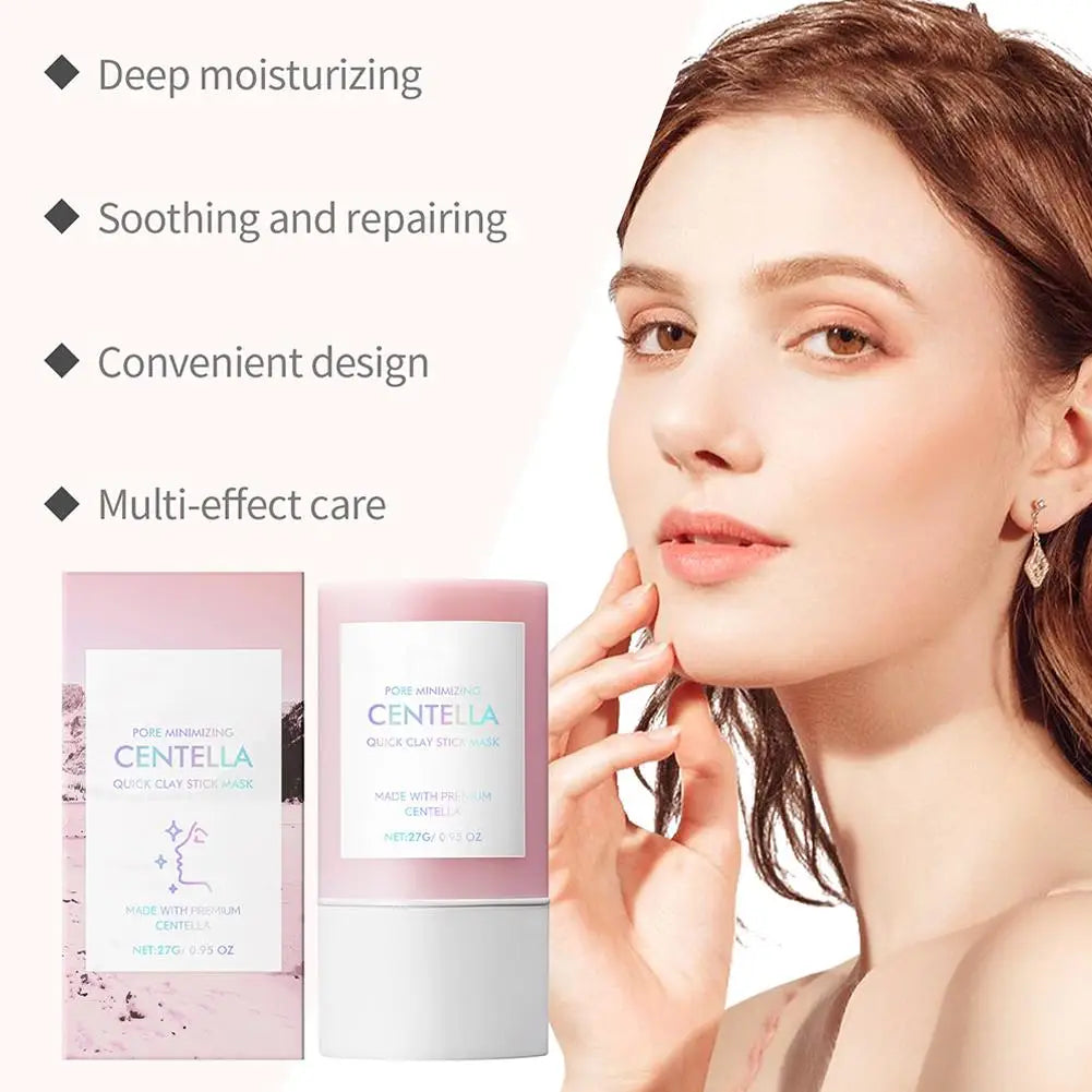 Centella Clay Stick Mask – 27g Deep Hydration, Pore Minimizing & Brightening Treatment | Fast & Easy Skincare for Glowing Skin