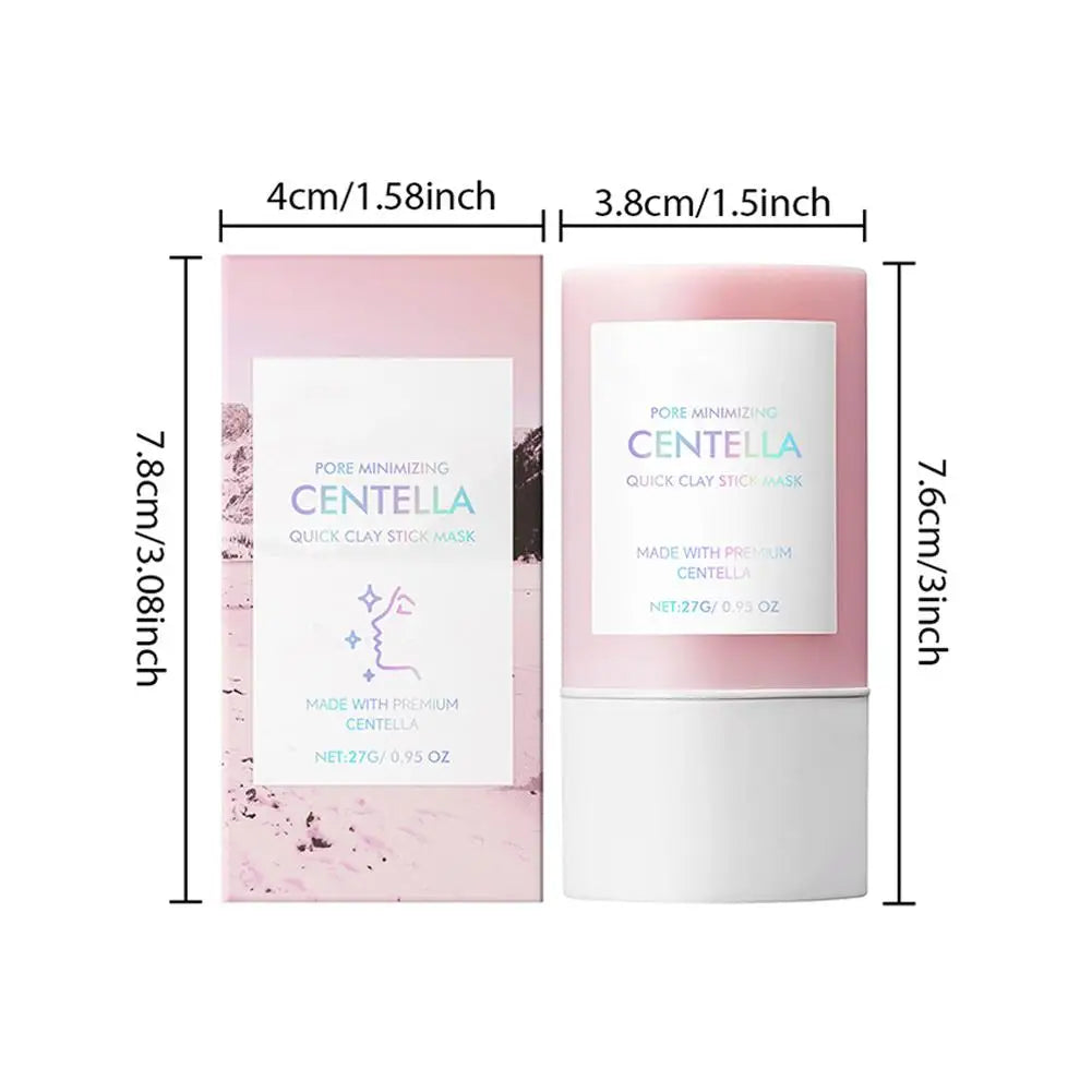 Centella Clay Stick Mask – 27g Deep Hydration, Pore Minimizing & Brightening Treatment | Fast & Easy Skincare for Glowing Skin