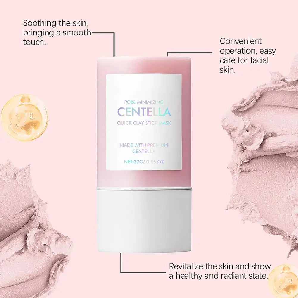 Centella Clay Stick Mask – 27g Deep Hydration, Pore Minimizing & Brightening Treatment | Fast & Easy Skincare for Glowing Skin