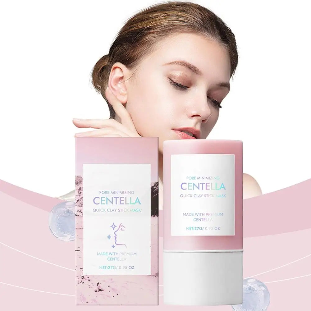 Centella Clay Stick Mask – 27g Deep Hydration, Pore Minimizing & Brightening Treatment | Fast & Easy Skincare for Glowing Skin
